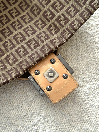 FENDI ZUCCHINO MAMMA BAGUETTE SHOULDER BAG