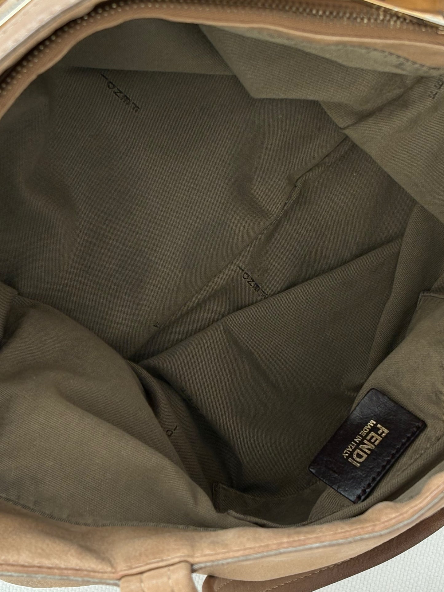 FENDI BORSA CHAIN LEATHER TOTE BAG