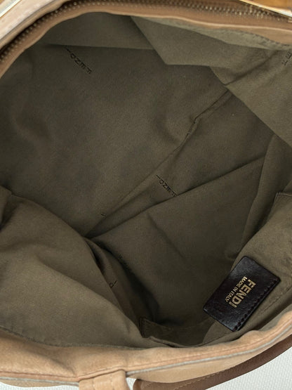 FENDI BORSA CHAIN LEATHER TOTE BAG