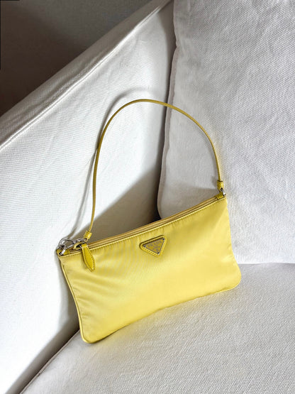 RE-NYLON YELLOW VELA SHOULDER BAG