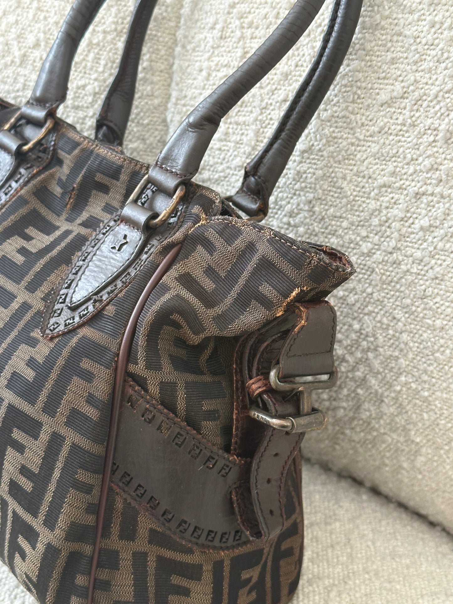 FENDI ETNICO ZUCCA CANVAS TOTE BAG