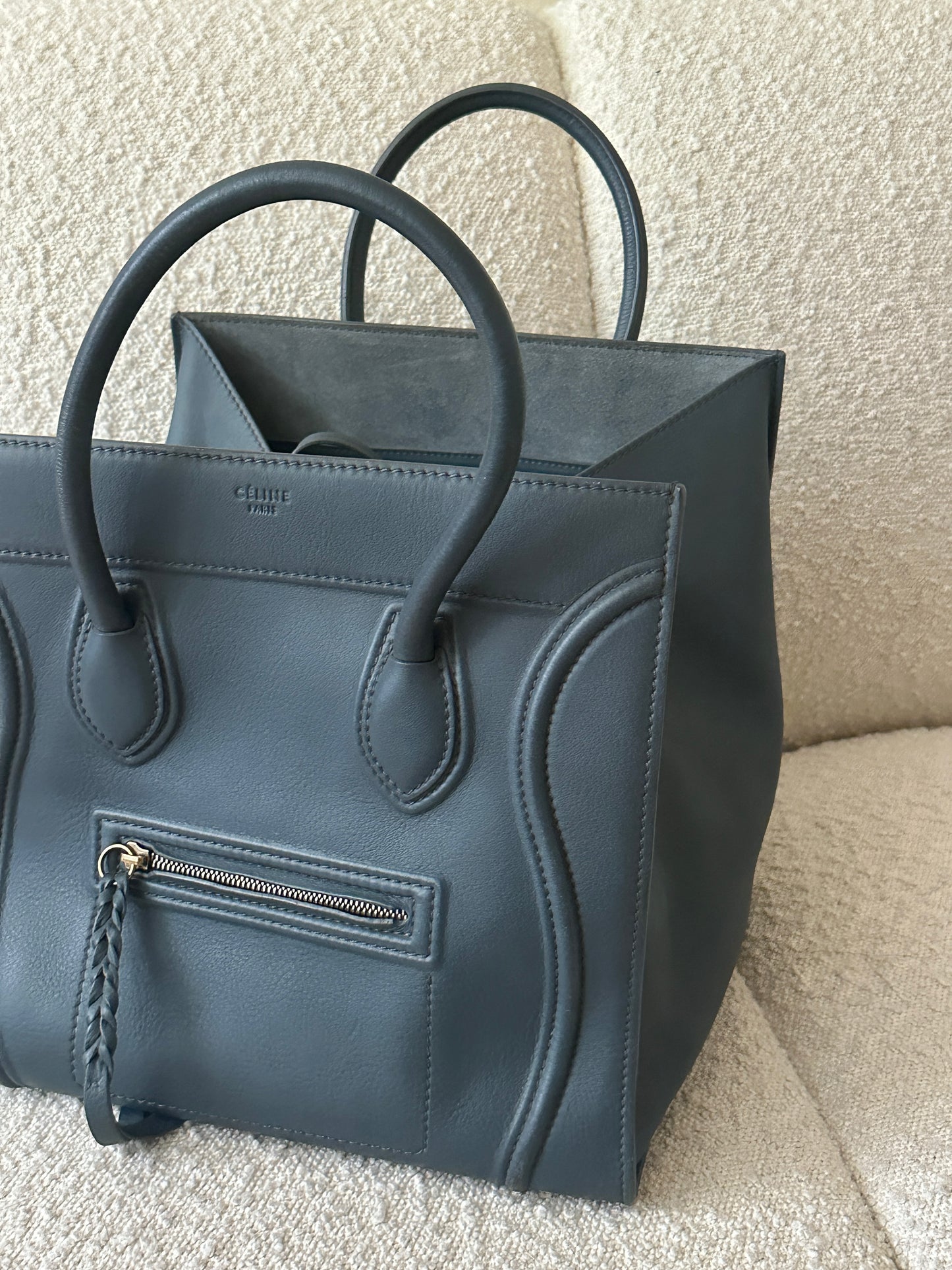 CELINE CALFSKIN PETROL BLUE PHANTOM LUGGAGE
