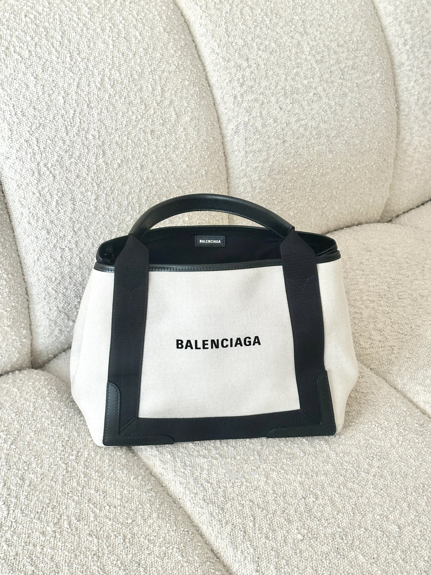 BALENCIAGA CABAS SMALL CANVAS TOTE BAG