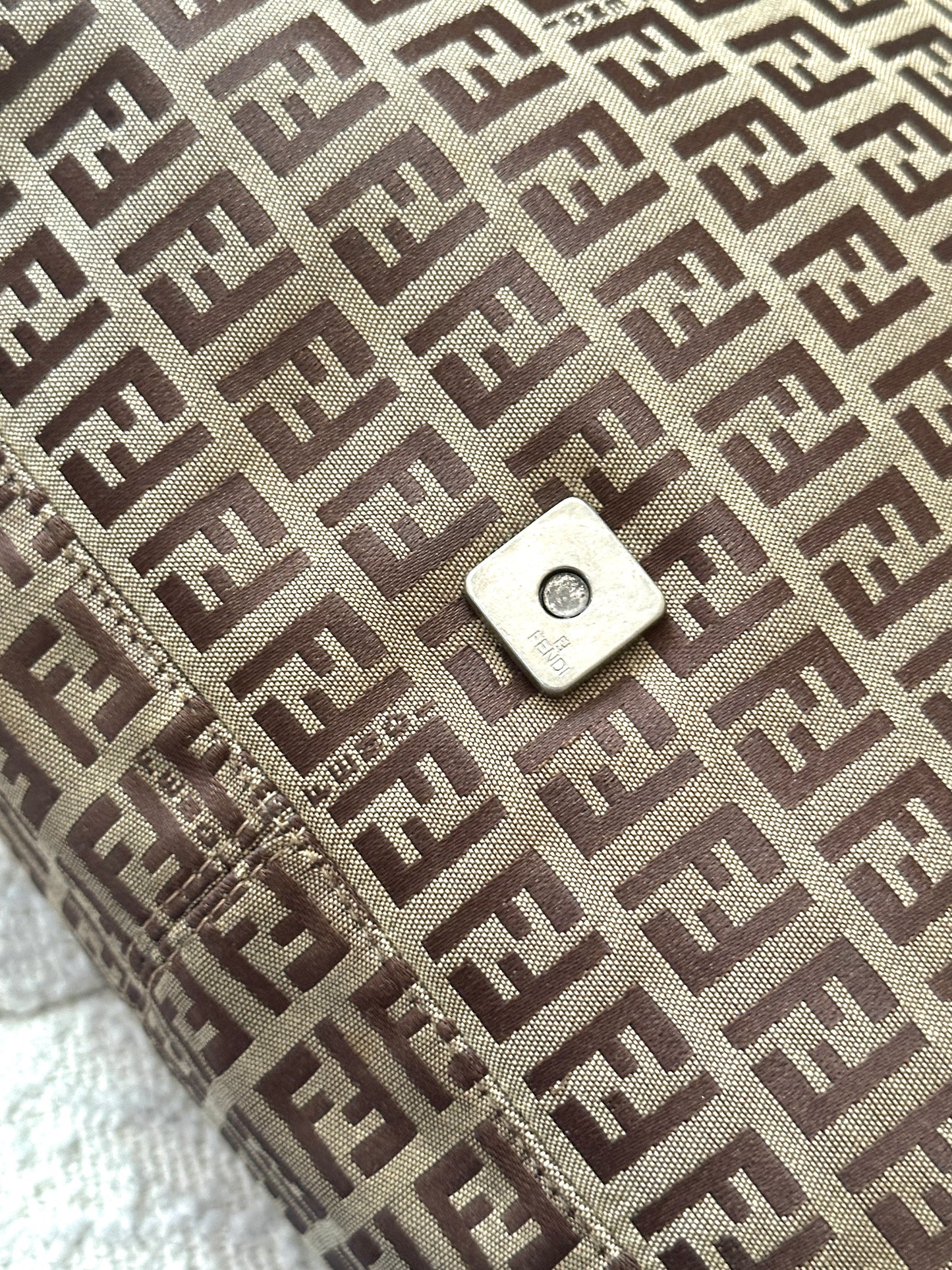 FENDI ZUCCHINO MAMMA BAGUETTE SHOULDER BAG