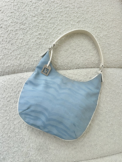 FENDI BABY BLUE OYSTER SHOULDER BAG
