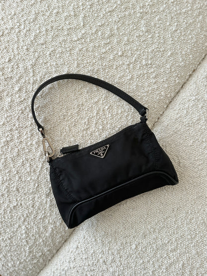 PRADA NYLON MINI CLIP TESSUTO POCHETTE