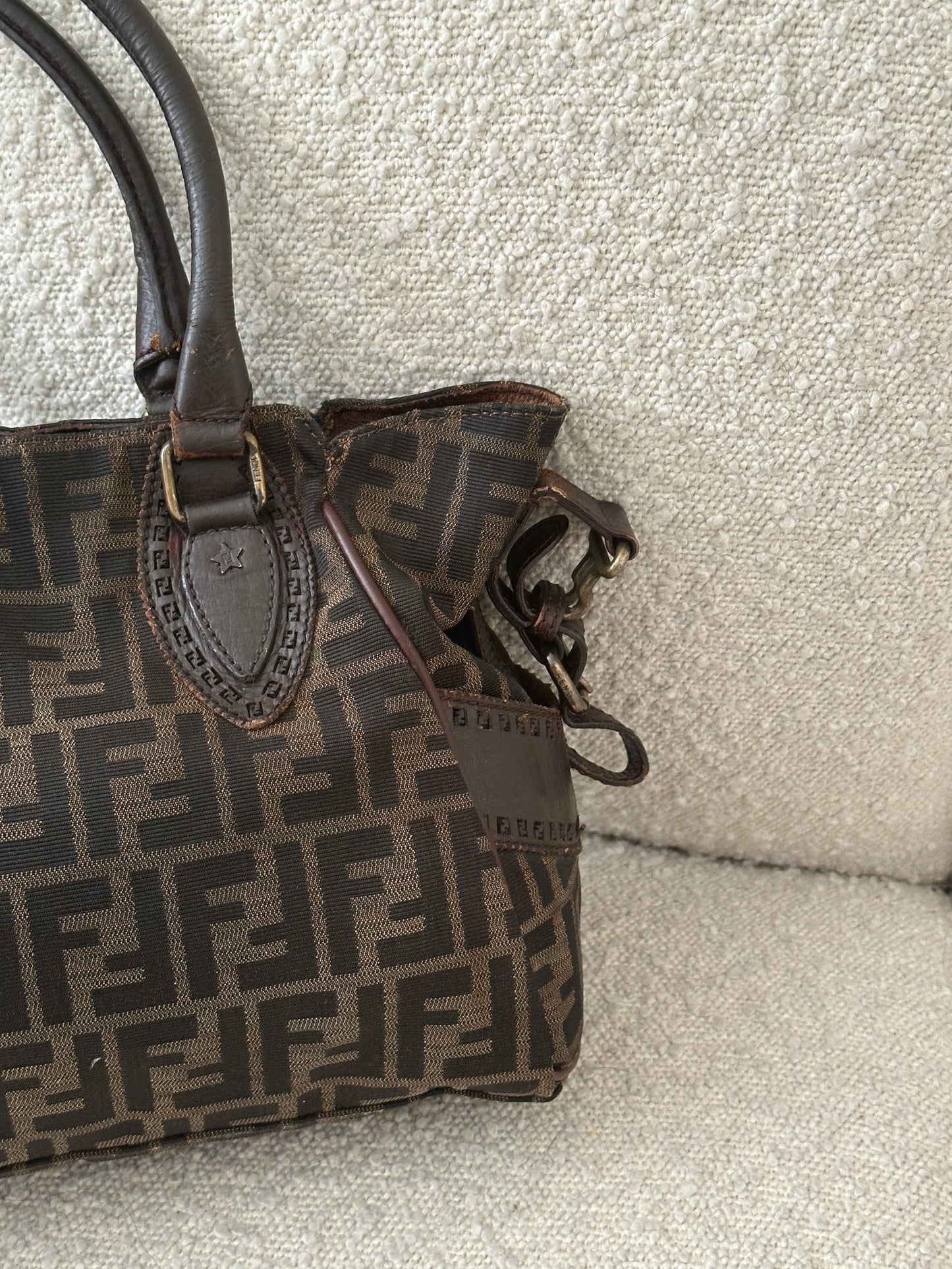FENDI ETNICO ZUCCA CANVAS TOTE BAG