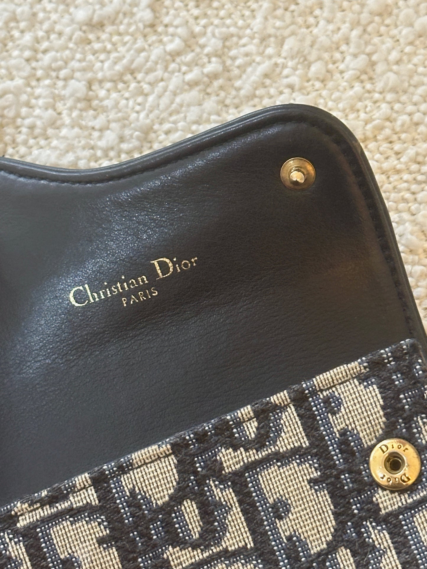 DIOR SADDLE LOTUS WALLET
