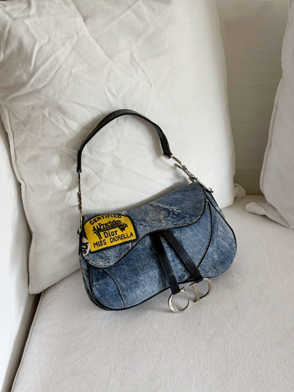 DIOR MISS DIORELLA DOUBLE SADDLE BAG