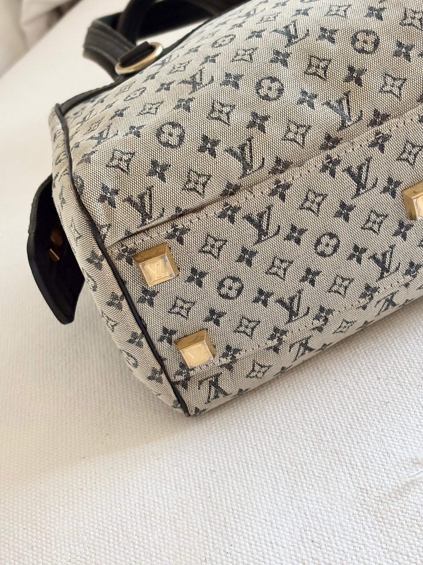 LOUIS VUITTON MONOGRAM MINI LIN CANVAS JOSEPHINE BAG