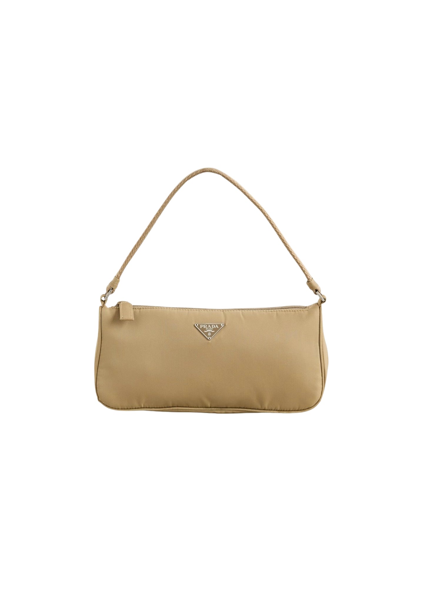 PRADA BEIGE NYLON MINI SHOULDER BAG