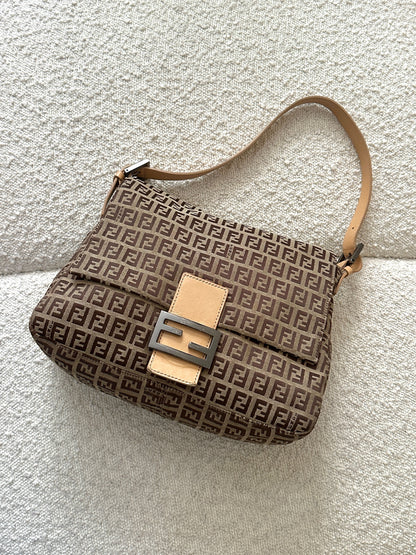 FENDI ZUCCHINO MAMMA BAGUETTE SHOULDER BAG
