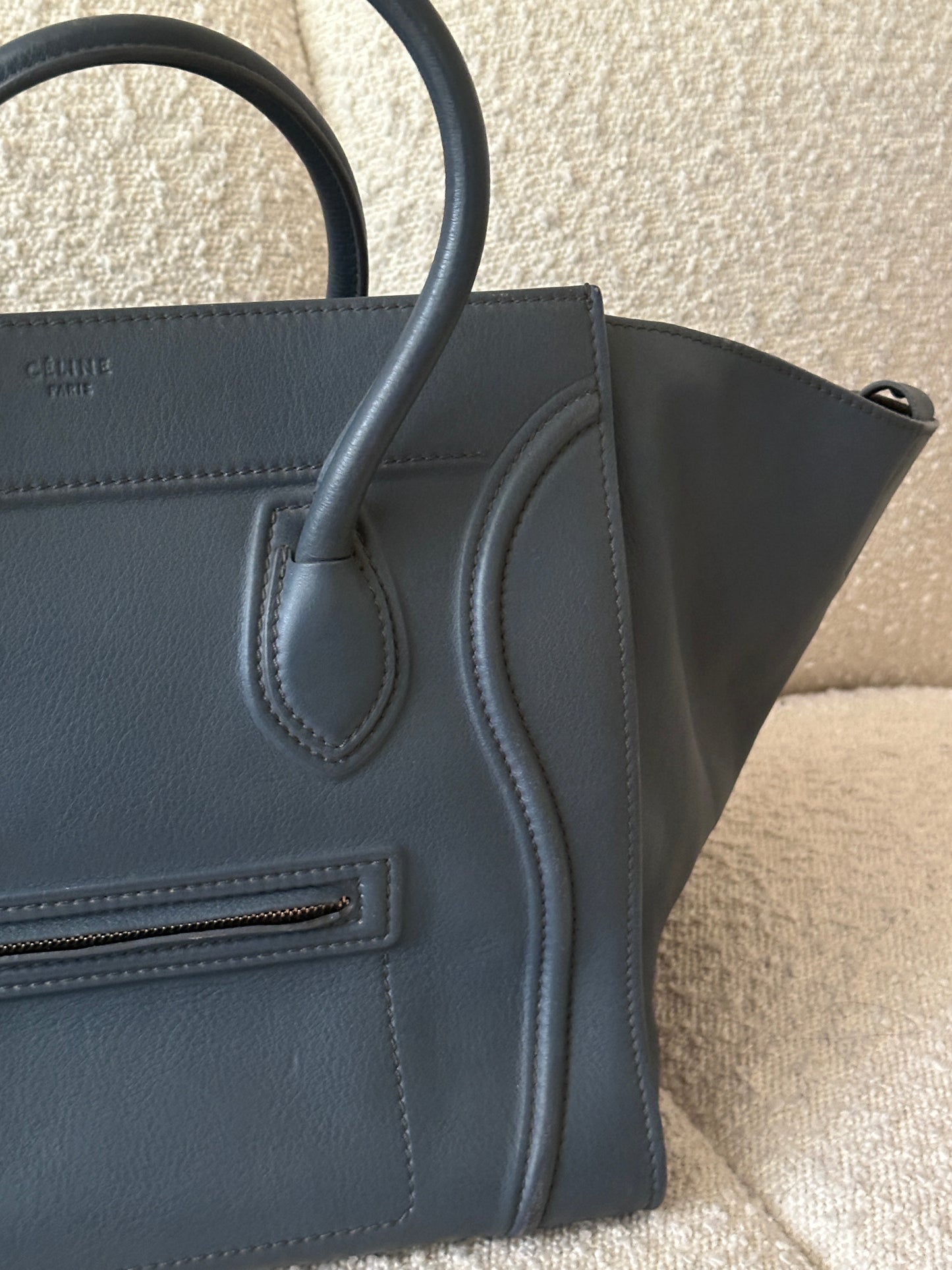 CELINE CALFSKIN PETROL BLUE PHANTOM LUGGAGE