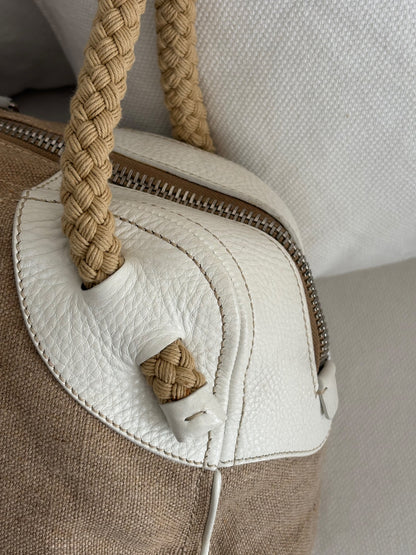 MIU MIU ARCHIVE FLOWER LEATHER SHOULDER BAG