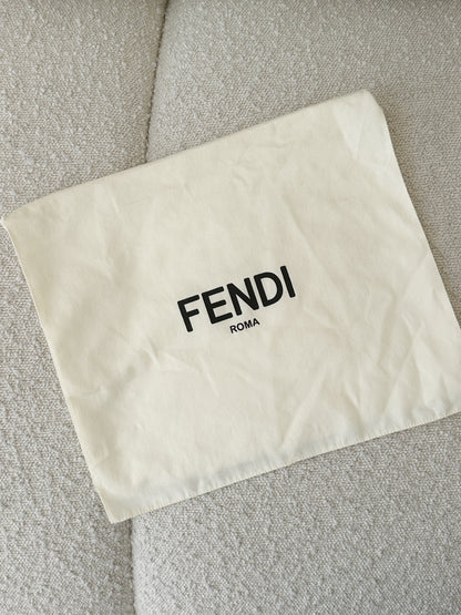 FENDI BROWN ZUCCA MONOGRAM POCHETTE