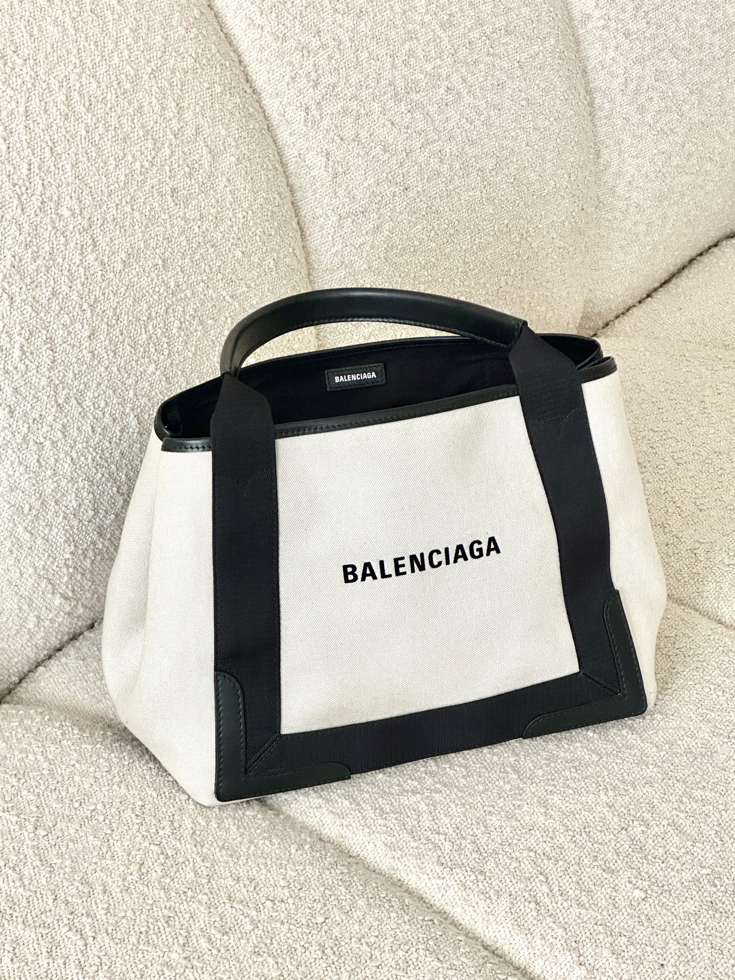 BALENCIAGA CABAS SMALL CANVAS TOTE BAG