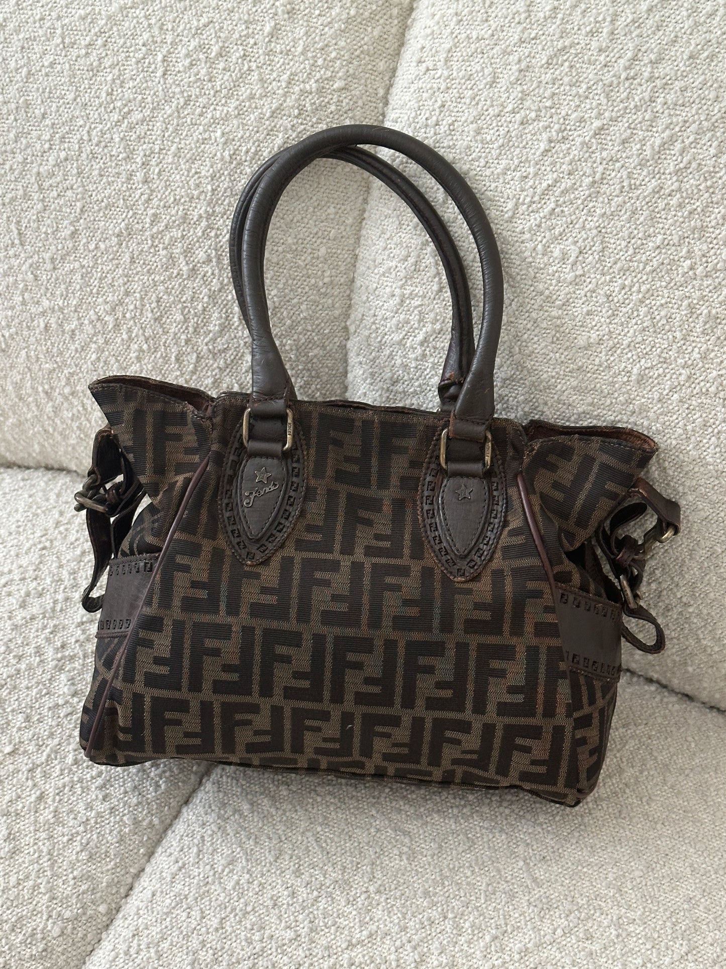 FENDI ETNICO ZUCCA CANVAS TOTE BAG