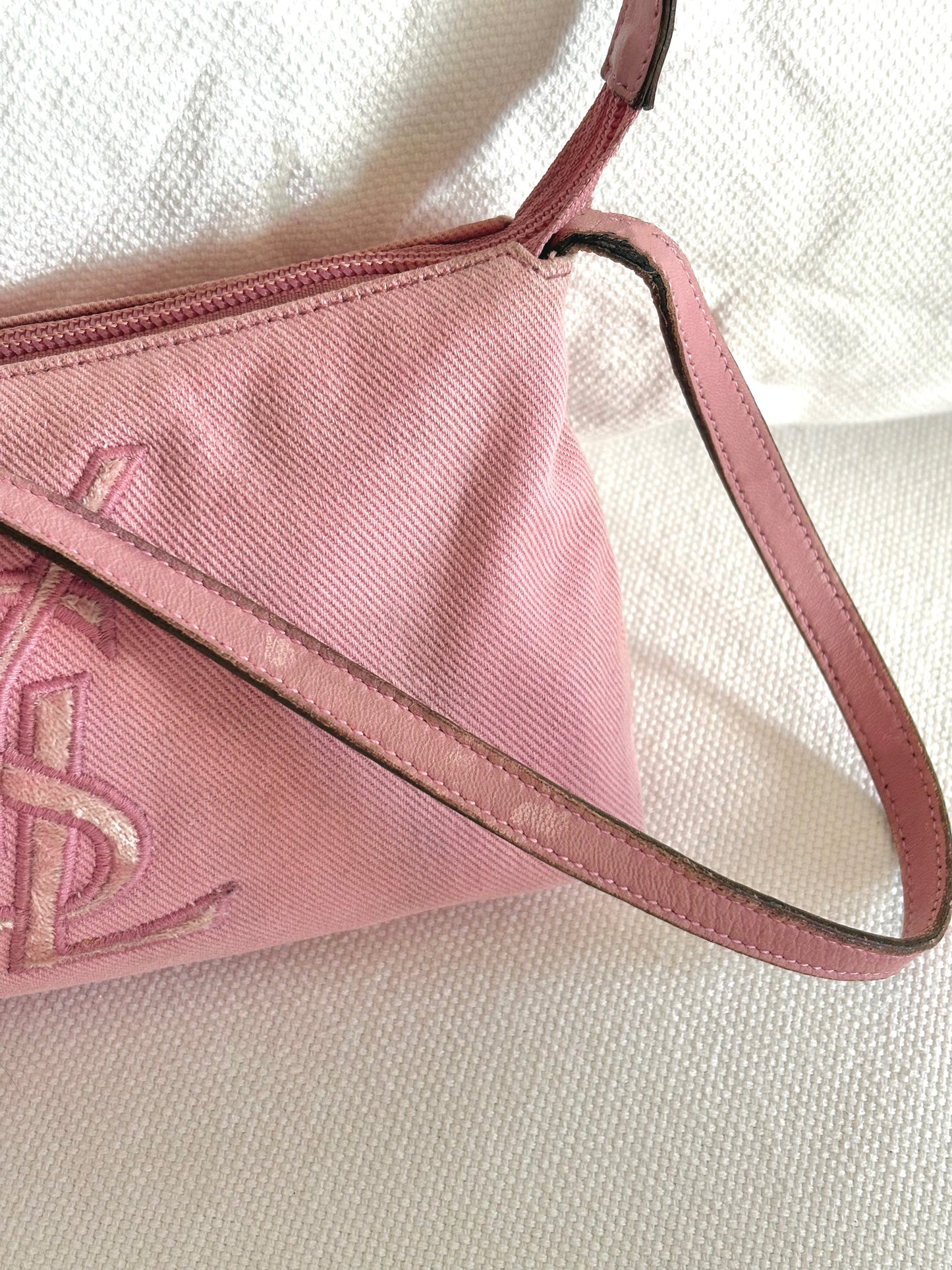 YSL RIVE GAUCHE MINI CANVAS SHOULDER BAG
