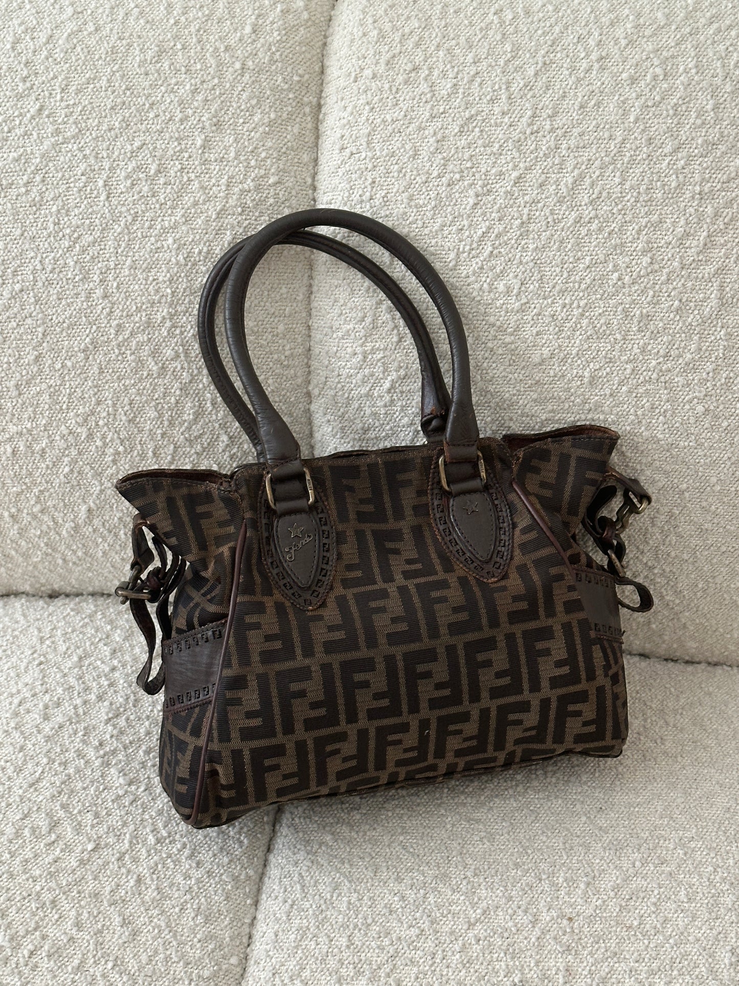 FENDI ETNICO ZUCCA CANVAS TOTE BAG
