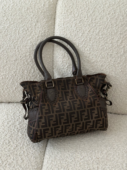 FENDI ETNICO ZUCCA CANVAS TOTE BAG
