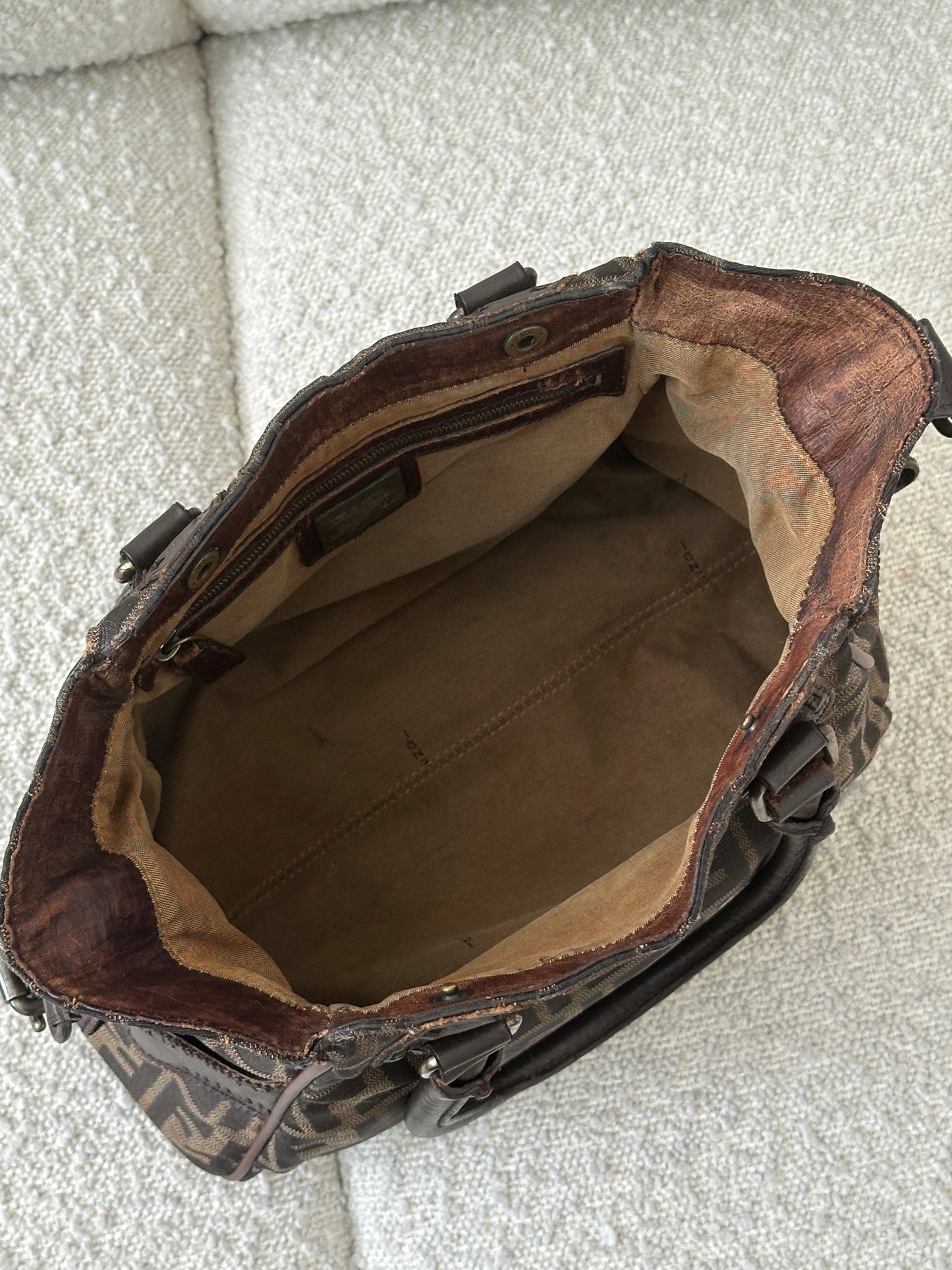FENDI ETNICO ZUCCA CANVAS TOTE BAG