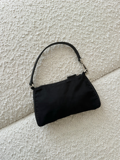 PRADA NYLON MINI CLIP TESSUTO POCHETTE