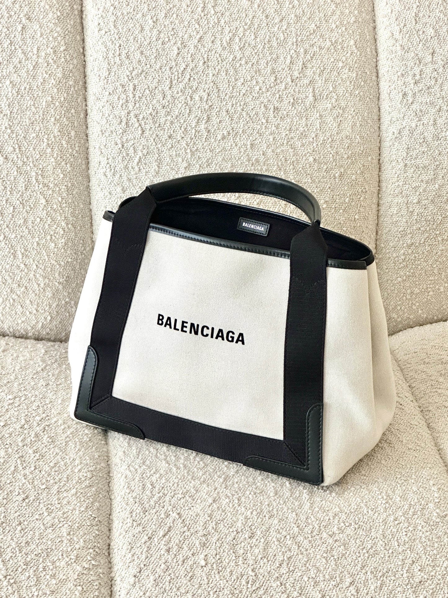 BALENCIAGA CABAS SMALL CANVAS TOTE BAG
