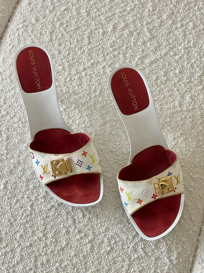 LOUIS VUITTON MURAKAMI MULTICOLOR HEELS