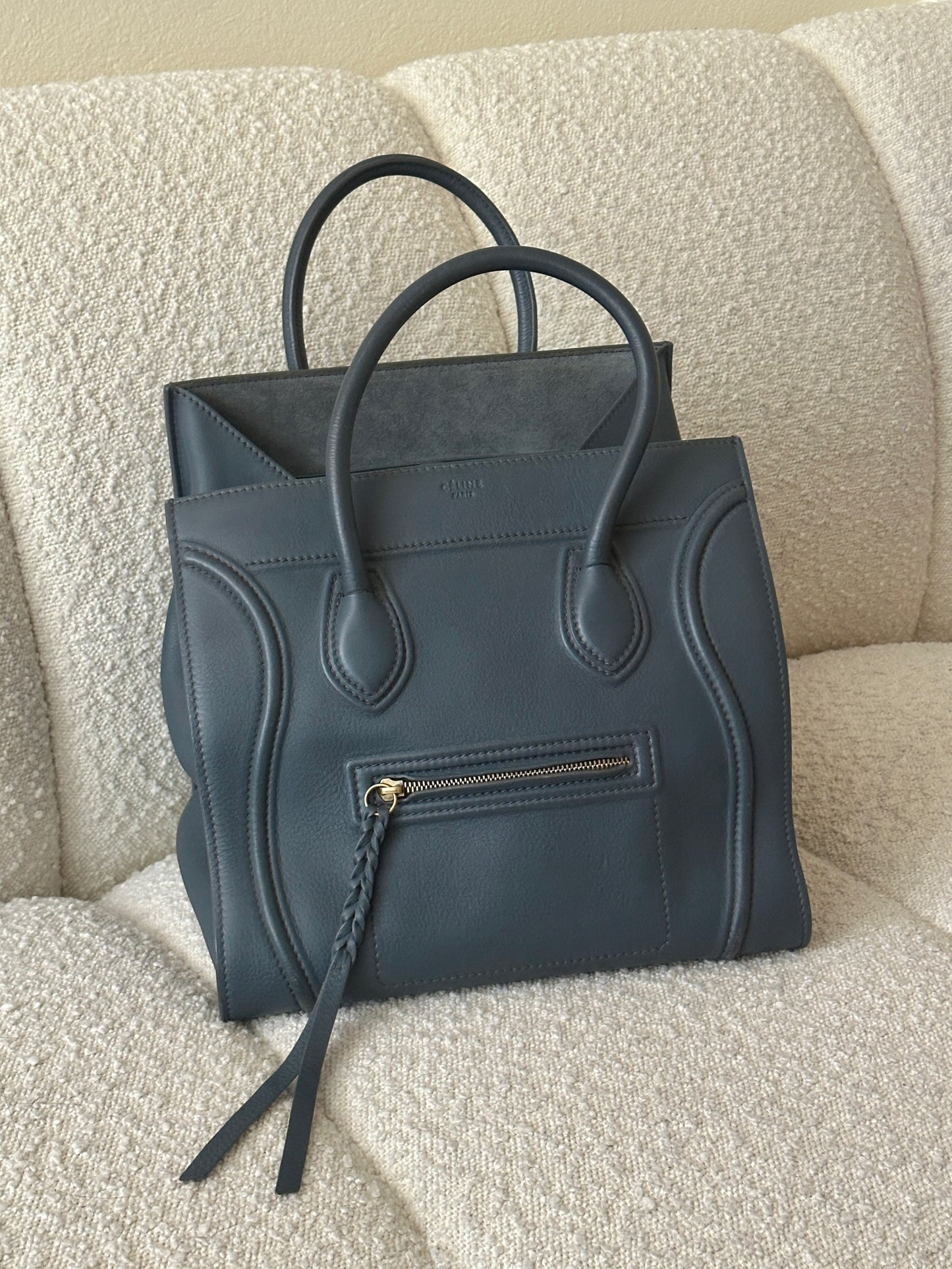 CELINE CALFSKIN PETROL BLUE PHANTOM LUGGAGE