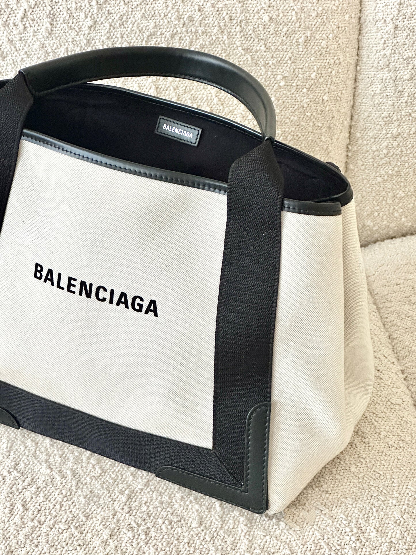 BALENCIAGA CABAS SMALL CANVAS TOTE BAG