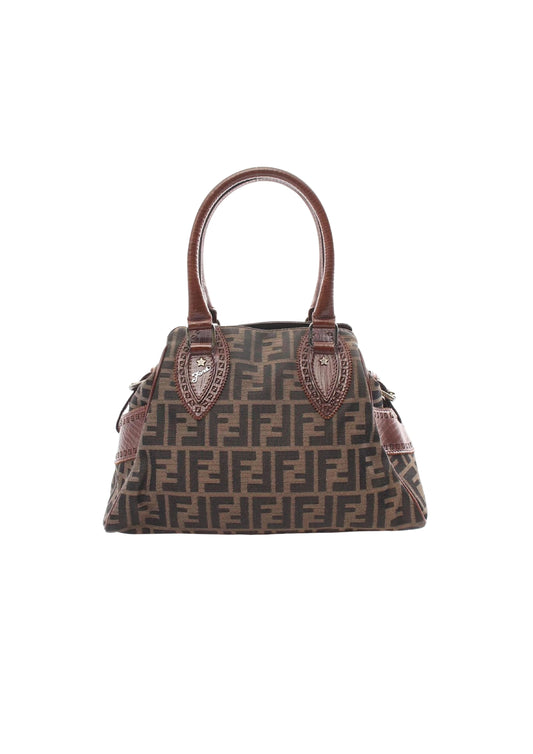 FENDI ETNICO ZUCCA CANVAS TOTE BAG