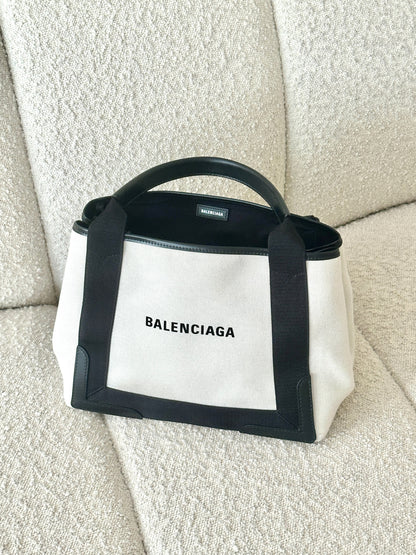 BALENCIAGA CABAS SMALL CANVAS TOTE BAG