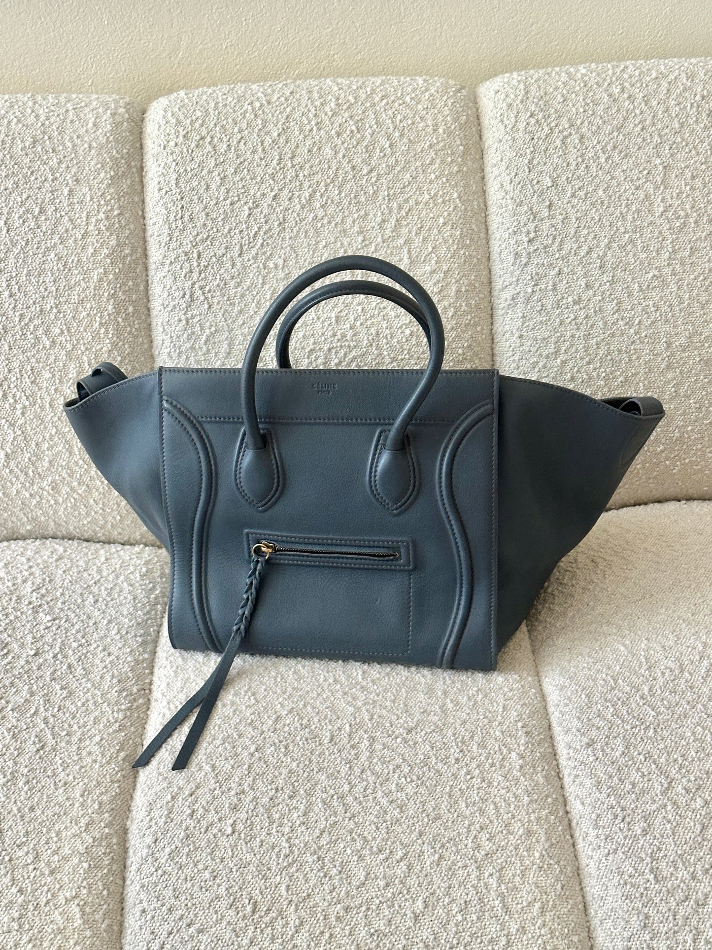 CELINE CALFSKIN PETROL BLUE PHANTOM LUGGAGE
