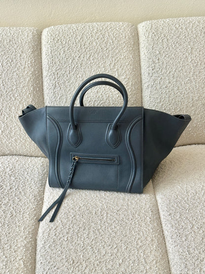 CELINE CALFSKIN PETROL BLUE PHANTOM LUGGAGE