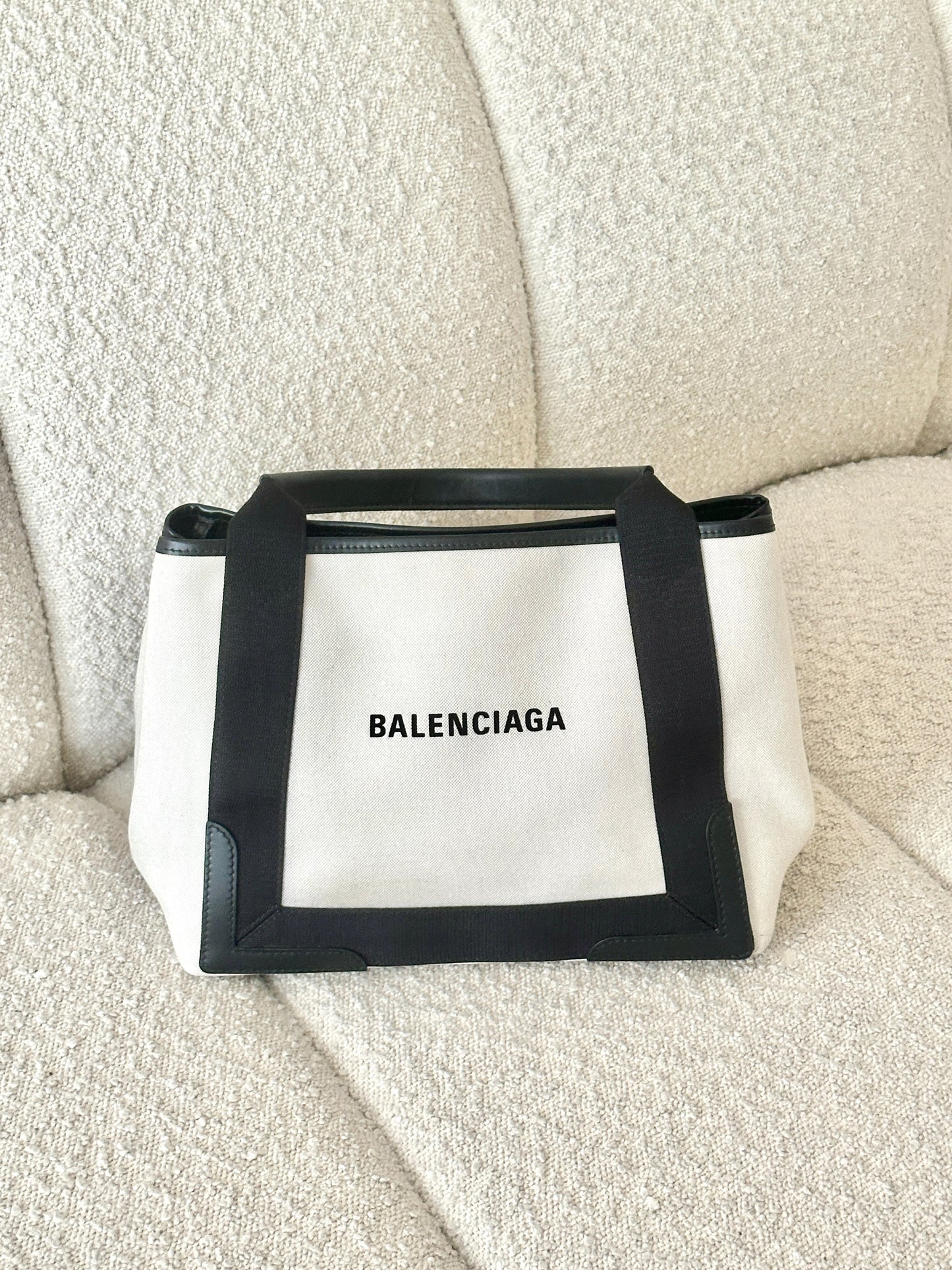 BALENCIAGA CABAS SMALL CANVAS TOTE BAG
