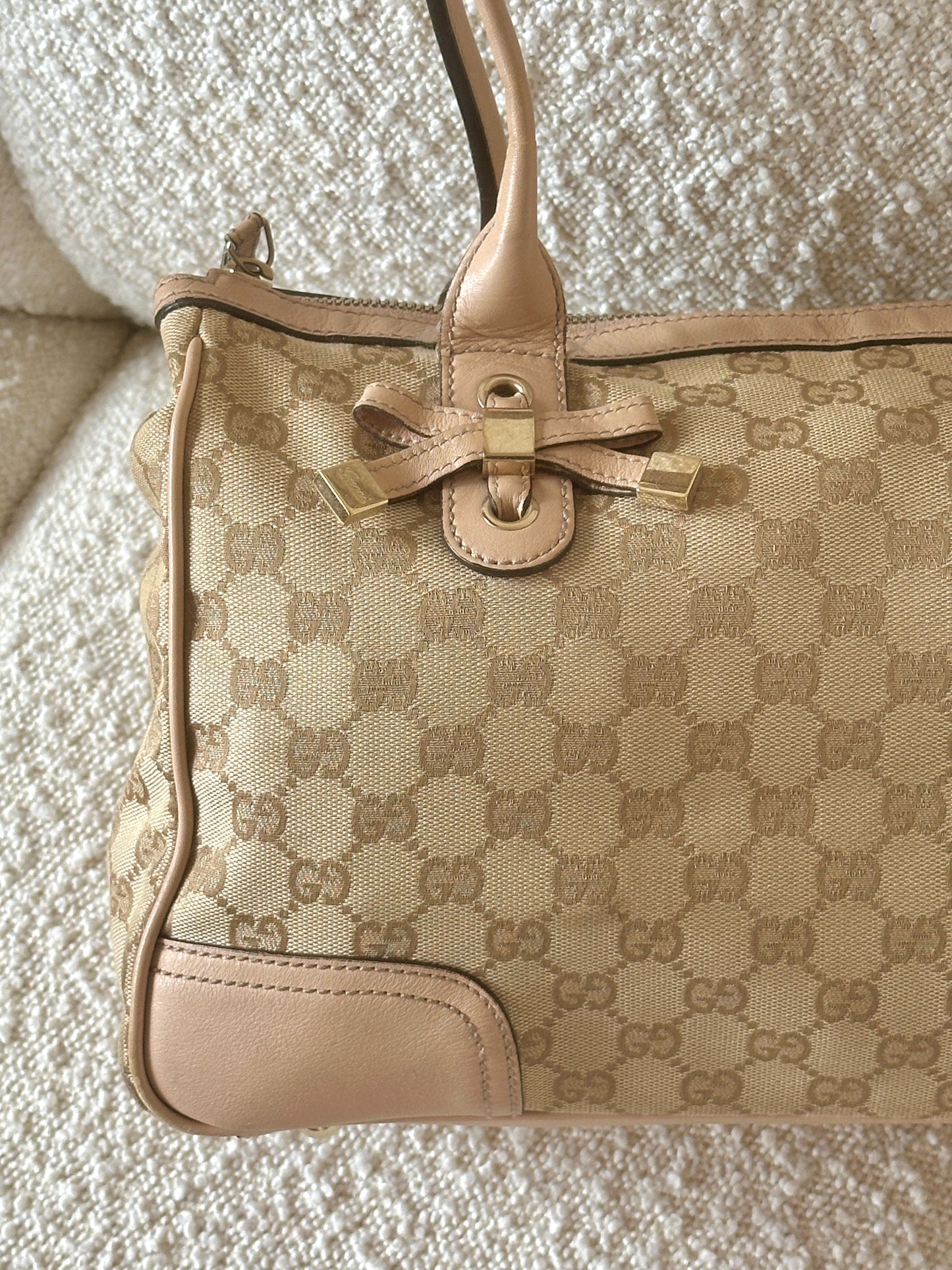 GUCCI PRINCY RIBBON GUCCISSIMA TOTE BAG