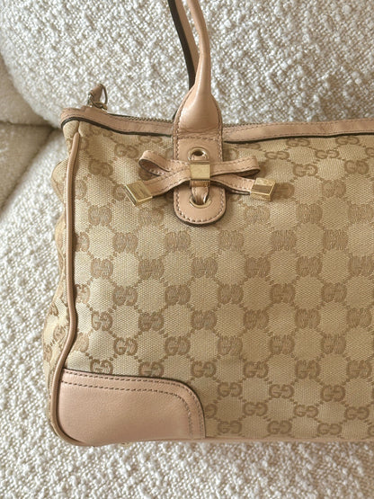 GUCCI PRINCY RIBBON GUCCISSIMA TOTE BAG