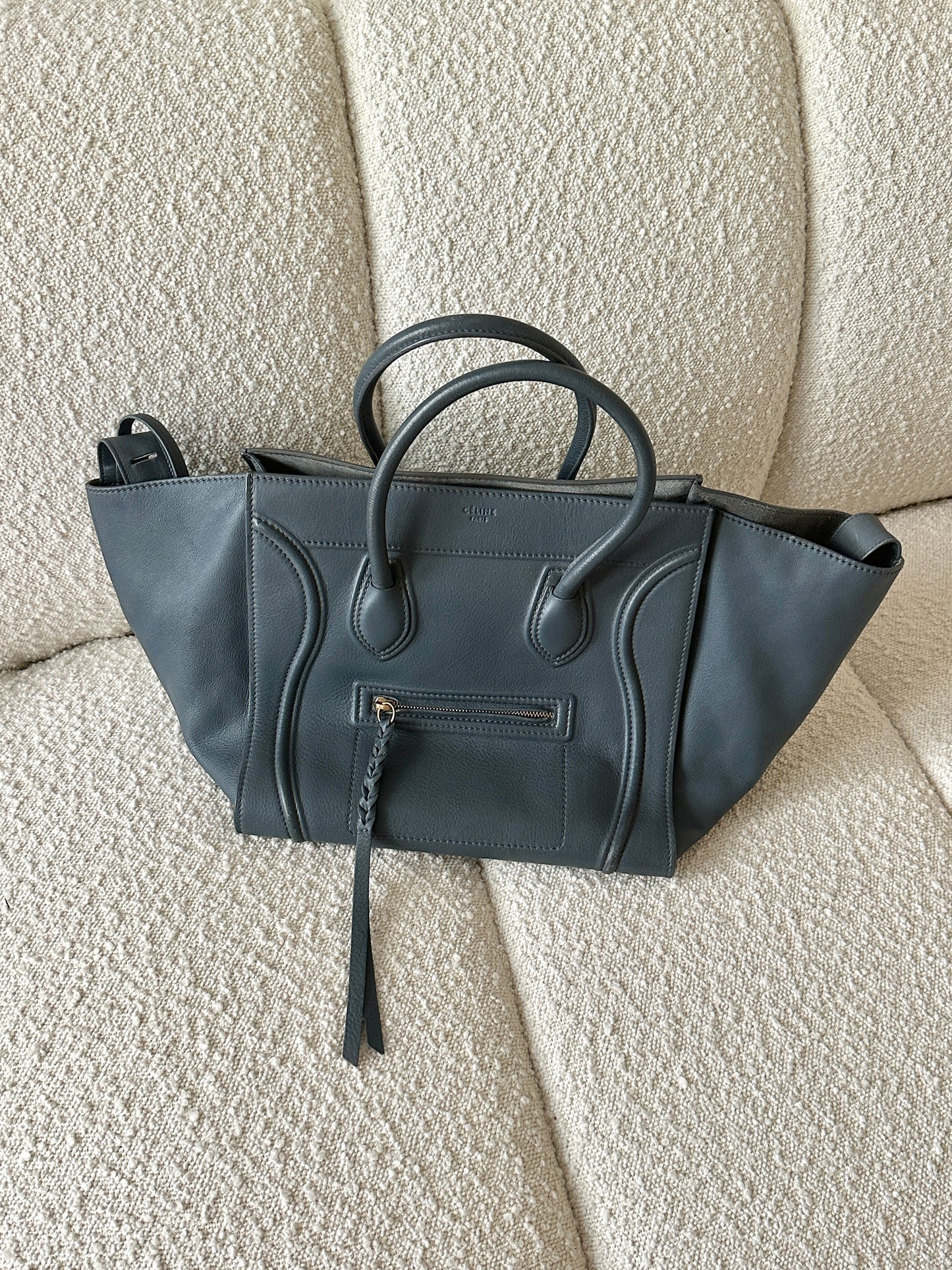 CELINE CALFSKIN PETROL BLUE PHANTOM LUGGAGE