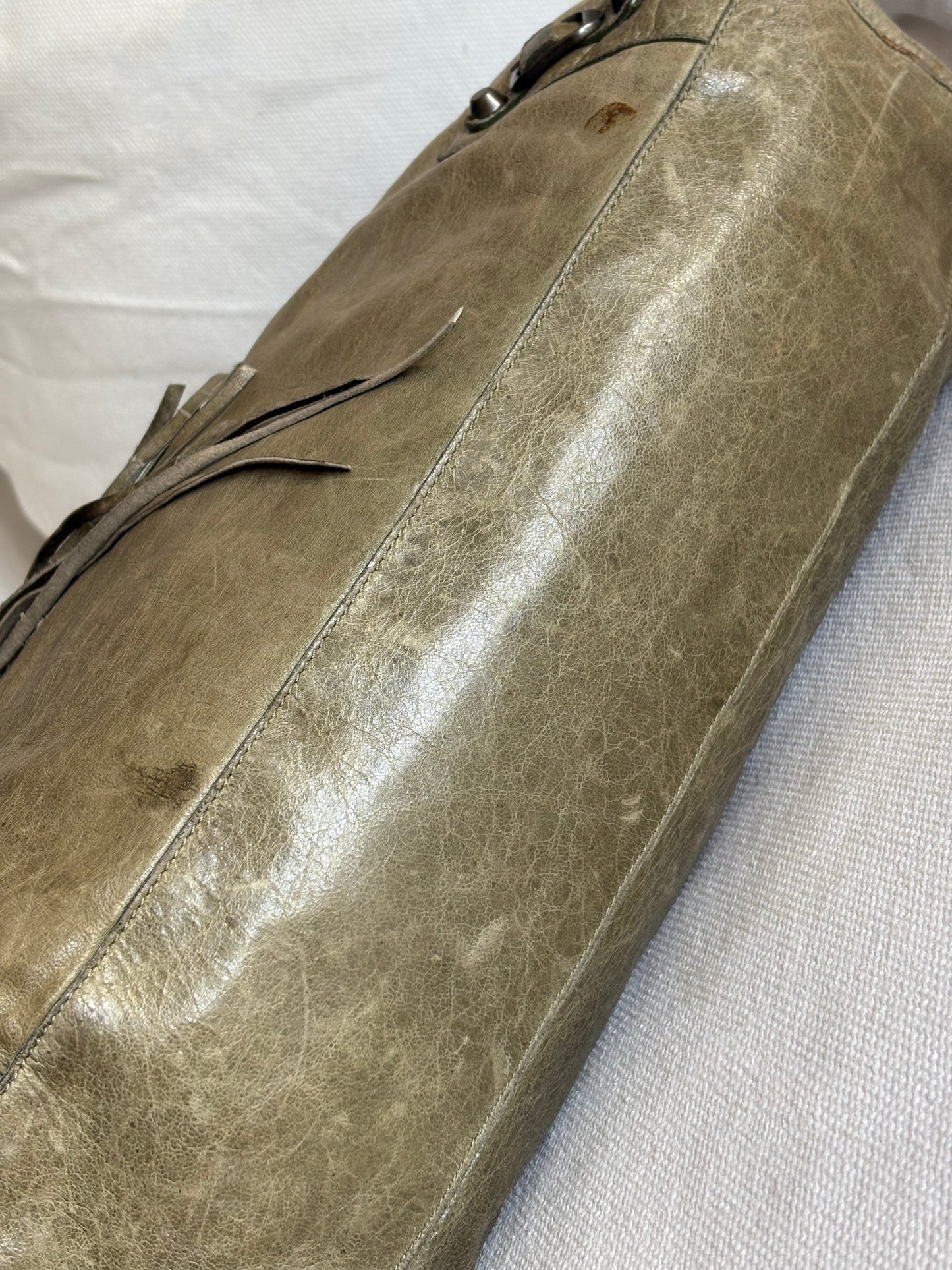 BALENCIAGA KHAKI LE CITY TOTE BAG