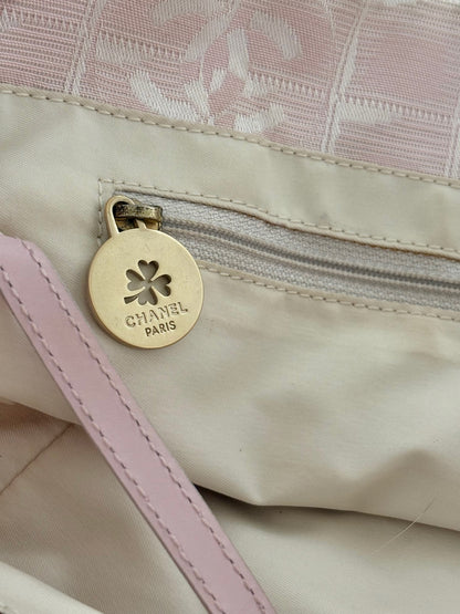 CHANEL PINK TRAVEL LINE NYLON TOTE BAG