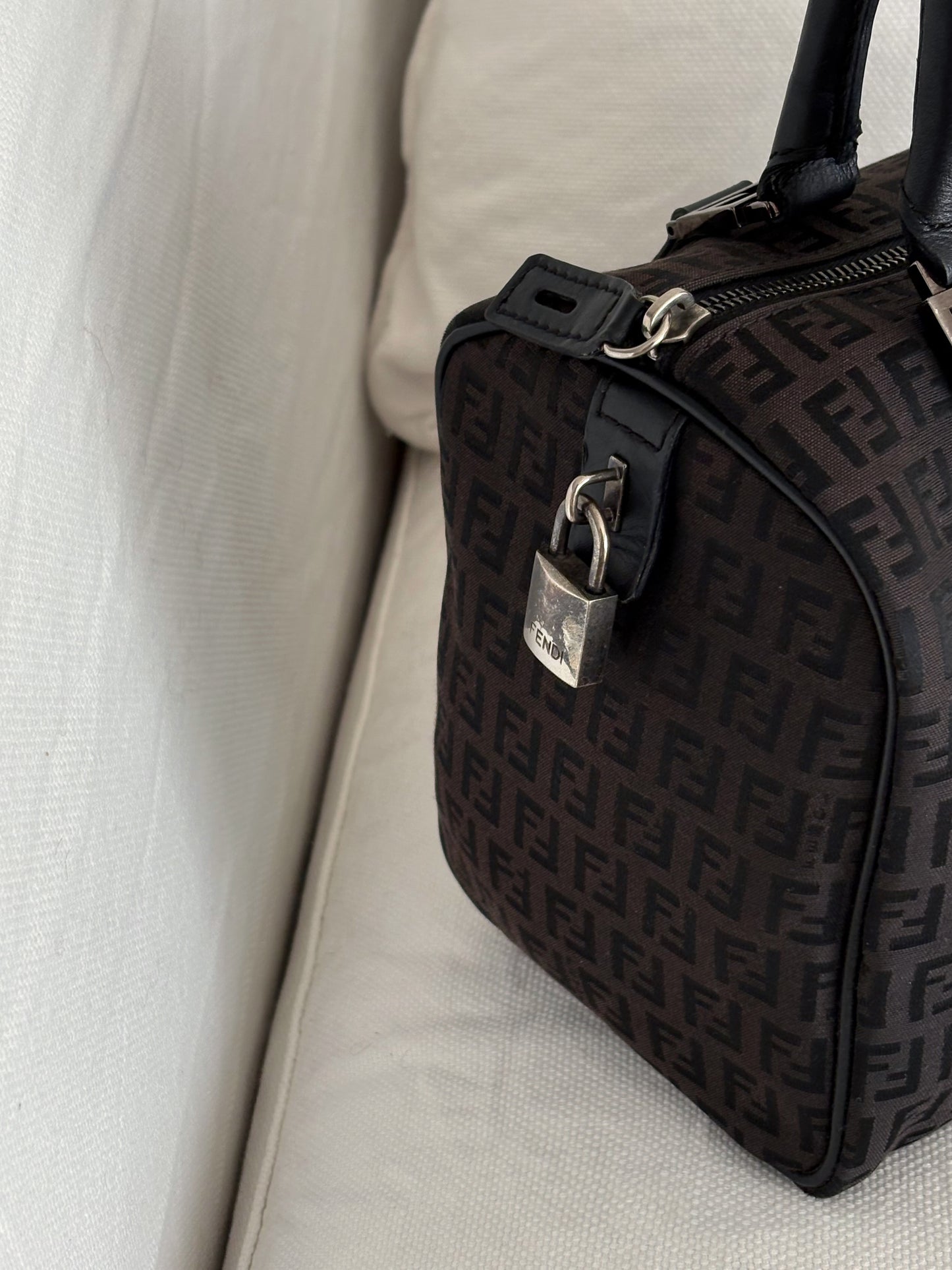 FENDI ZUCCHINO BAULETTO BOWLING BAG