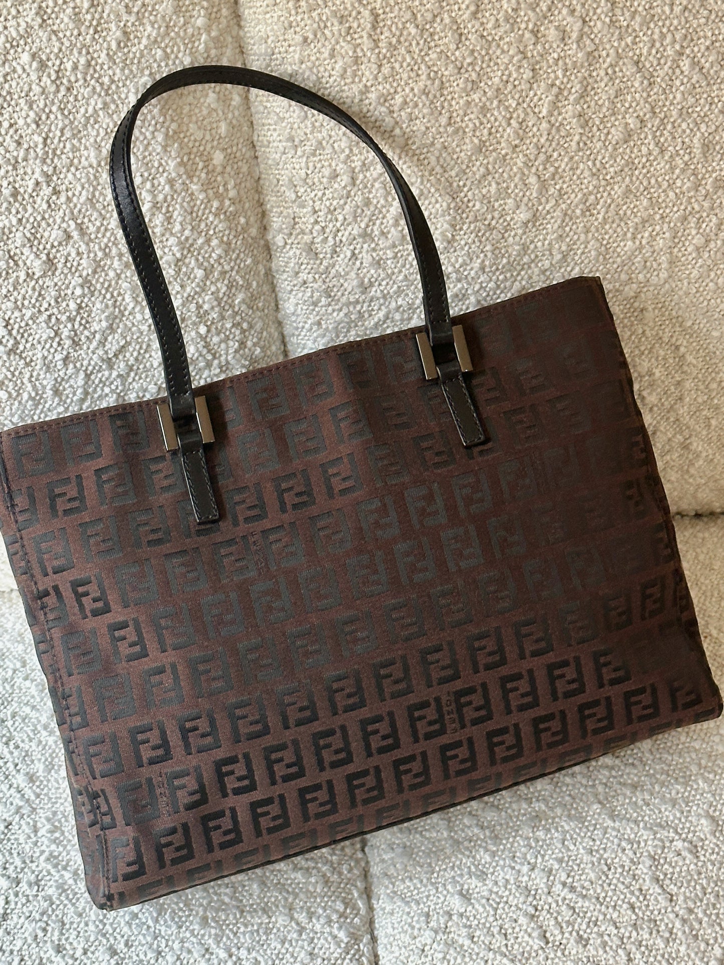 FENDI ZUCCHINO CANVAS MINI TOTE BAG