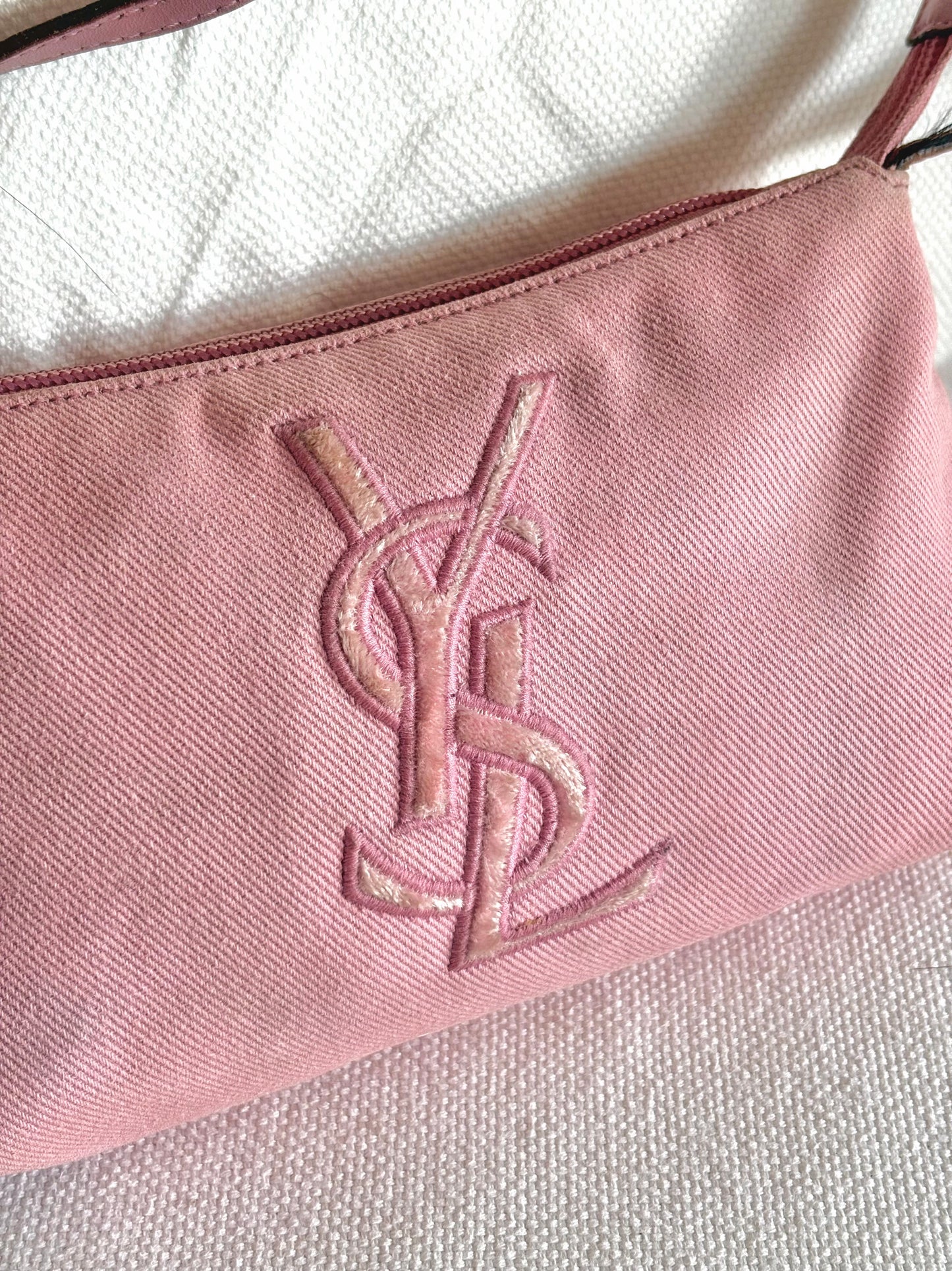 YSL RIVE GAUCHE MINI CANVAS SHOULDER BAG
