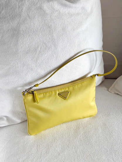 RE-NYLON YELLOW VELA SHOULDER BAG