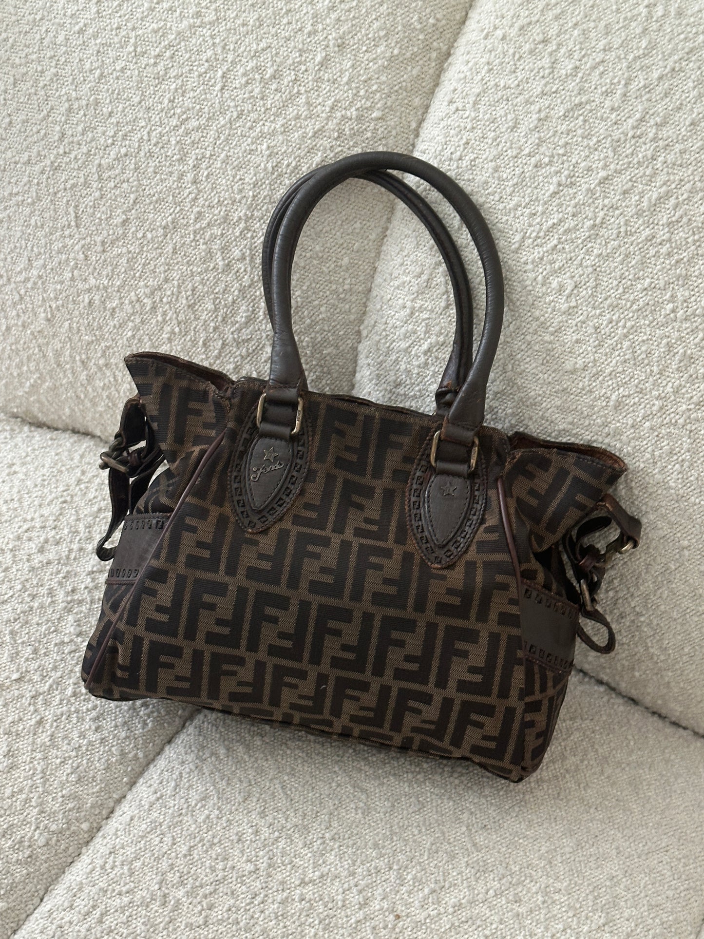 FENDI ETNICO ZUCCA CANVAS TOTE BAG
