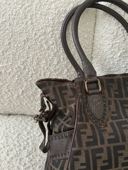 FENDI ETNICO ZUCCA CANVAS TOTE BAG