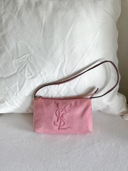 YSL RIVE GAUCHE MINI CANVAS SHOULDER BAG