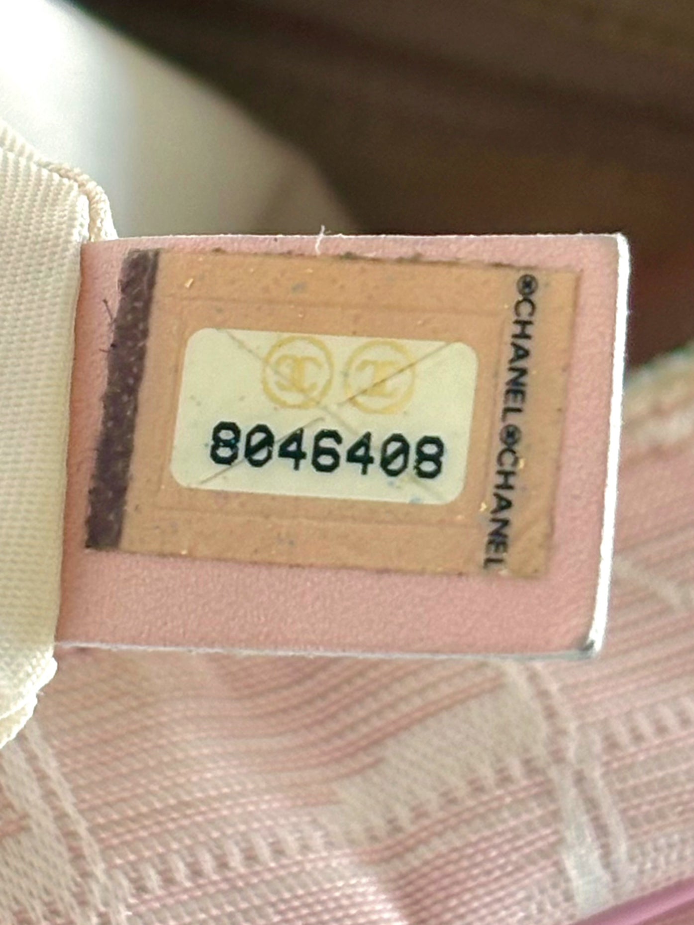 CHANEL PINK TRAVEL LINE NYLON SHOULDER BAG