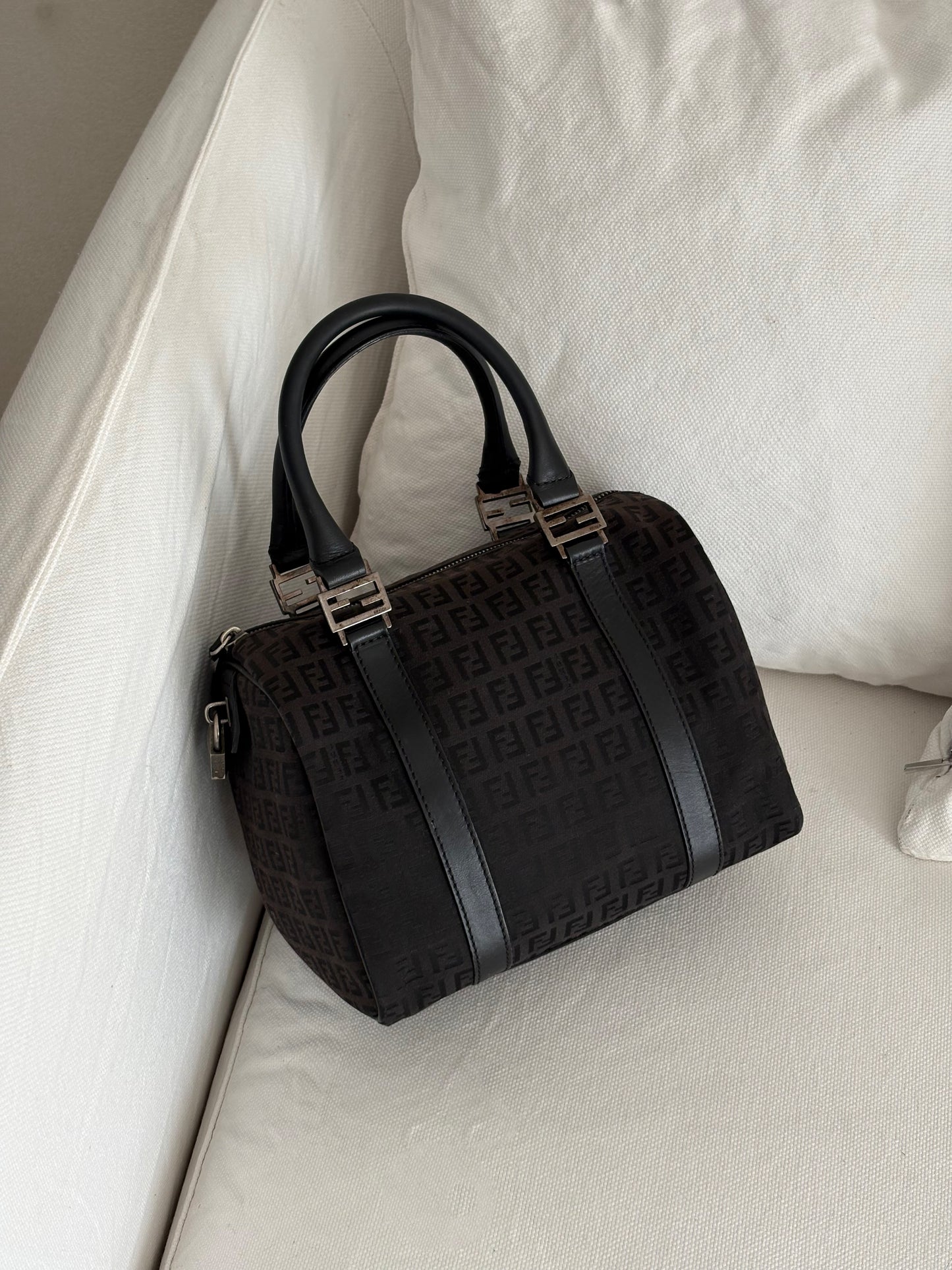 FENDI ZUCCHINO BAULETTO BOWLING BAG