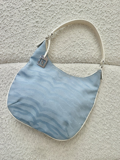 FENDI BABY BLUE OYSTER SHOULDER BAG